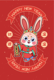 新年卡通兔子