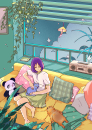 日常生活少女小清新插画