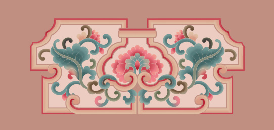 彩色传统花纹图案