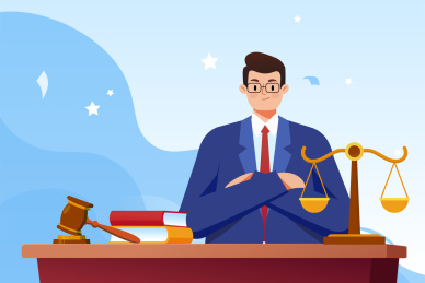 法律咨询援助插画