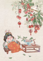吃荔枝的兔子