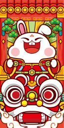 兔年国潮插画