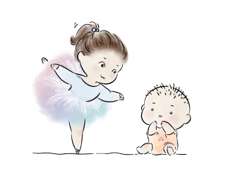 小女孩跳芭蕾舞