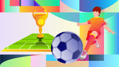 足球世界杯体育运动联赛的插画