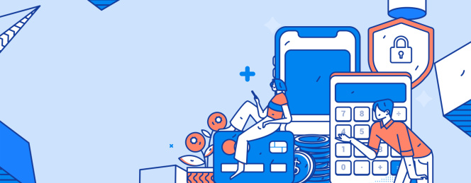 网购支付安全人物扁平矢量概念运营手绘插画