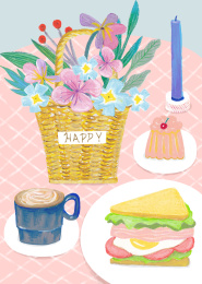 花蓝子咖啡三明治