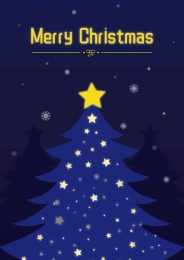 圣诞节圣诞树矢量插画