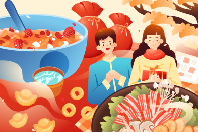 美食餐饮矢量插画