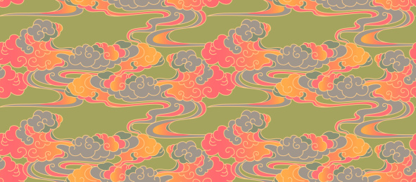 无缝传统祥云底纹背景图案