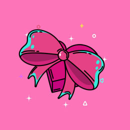 一个粉色的蝴蝶结