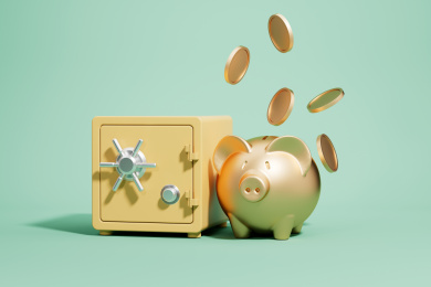 以保险箱为主体的金融题材图片