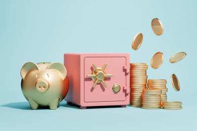 以保险箱为主体的金融题材图片