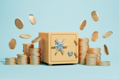 以保险箱为主体的金融题材图片