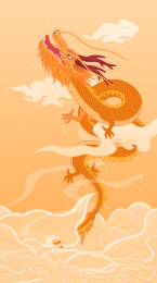 腾云驾雾的东方中国龙