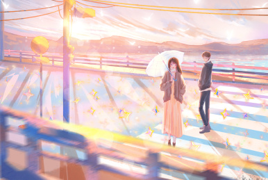 情侣在马路上偶遇