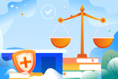 世界知识产权日法律保护安全审判权力插画