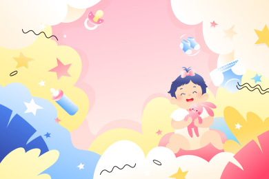 婴儿宝宝矢量插画