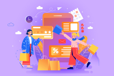 电商购物节矢量插画