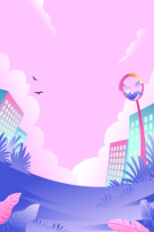 自然风景矢量插画