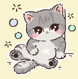 猫咪插画可爱宠物动物小狗矢量图猫动物图案