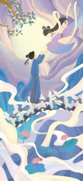 七夕国风插画