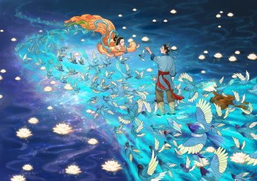 七夕插画 包装设计