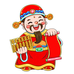 国潮喜庆中国卡通北财神