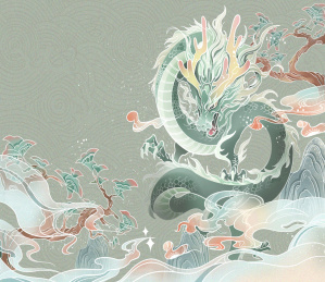 辰龙国潮插画
