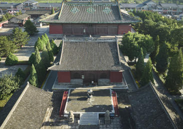 山西省朔州市崇福寺航拍图片