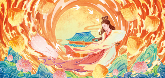 中秋插画