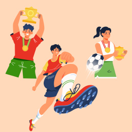 运动的人矢量插画