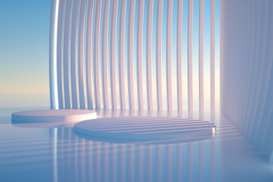 展示台空间背景3D渲染