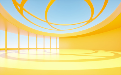 3d图形空间场景广场背景