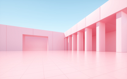 3d图形空间场景广场背景
