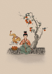 24节气-霜降吃柿子