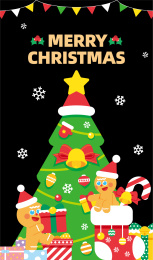 圣诞节矢量插画海报