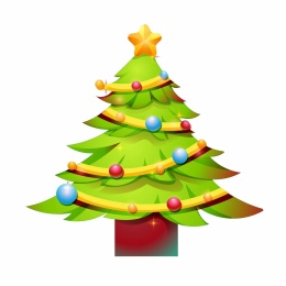 矢量圣诞节日圣诞树喜庆元素