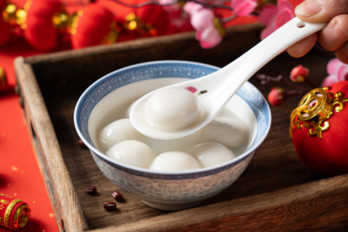 元宵节汤圆新年背景