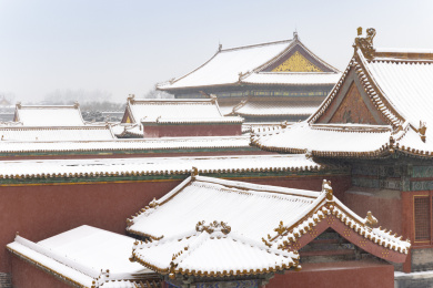 北京故宫冬季雪景
