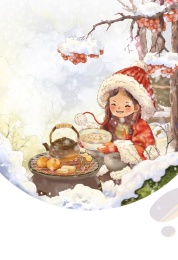 二十四节气 下雪天围炉煮茶