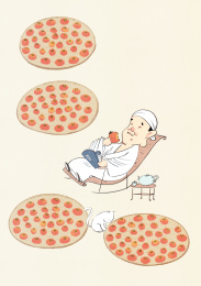 二十四节气霜降躺椅上看书晒柿子的古代文人