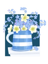 植物花卉清新色彩装饰画