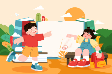 少儿教育矢量插画