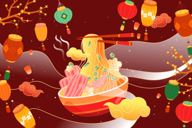 美食餐饮矢量插画