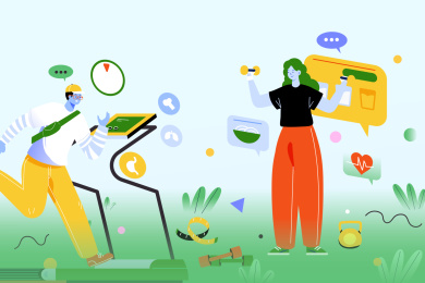 运动健身矢量插画