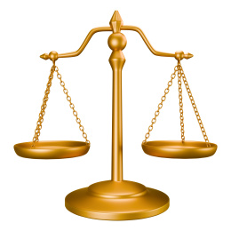 3D立体渲染元素法律知识天秤公平锤
