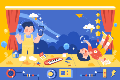 儿童节少儿矢量插画