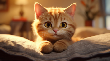 手绘可爱的猫插画