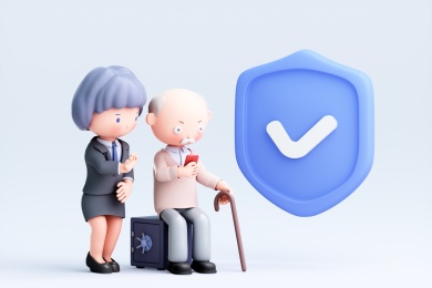 3D渲染的可爱的卡通人物