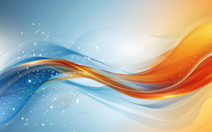 由彩色波纹和粒子流构成的未来科技背景